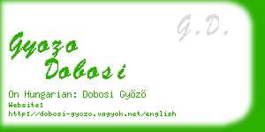 gyozo dobosi business card