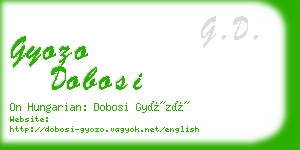 gyozo dobosi business card